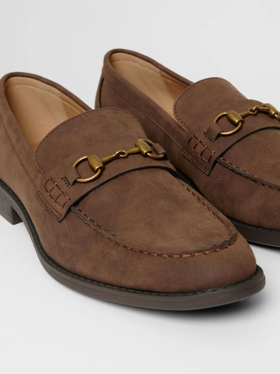 Threadbare Brown Snaffle Loafers