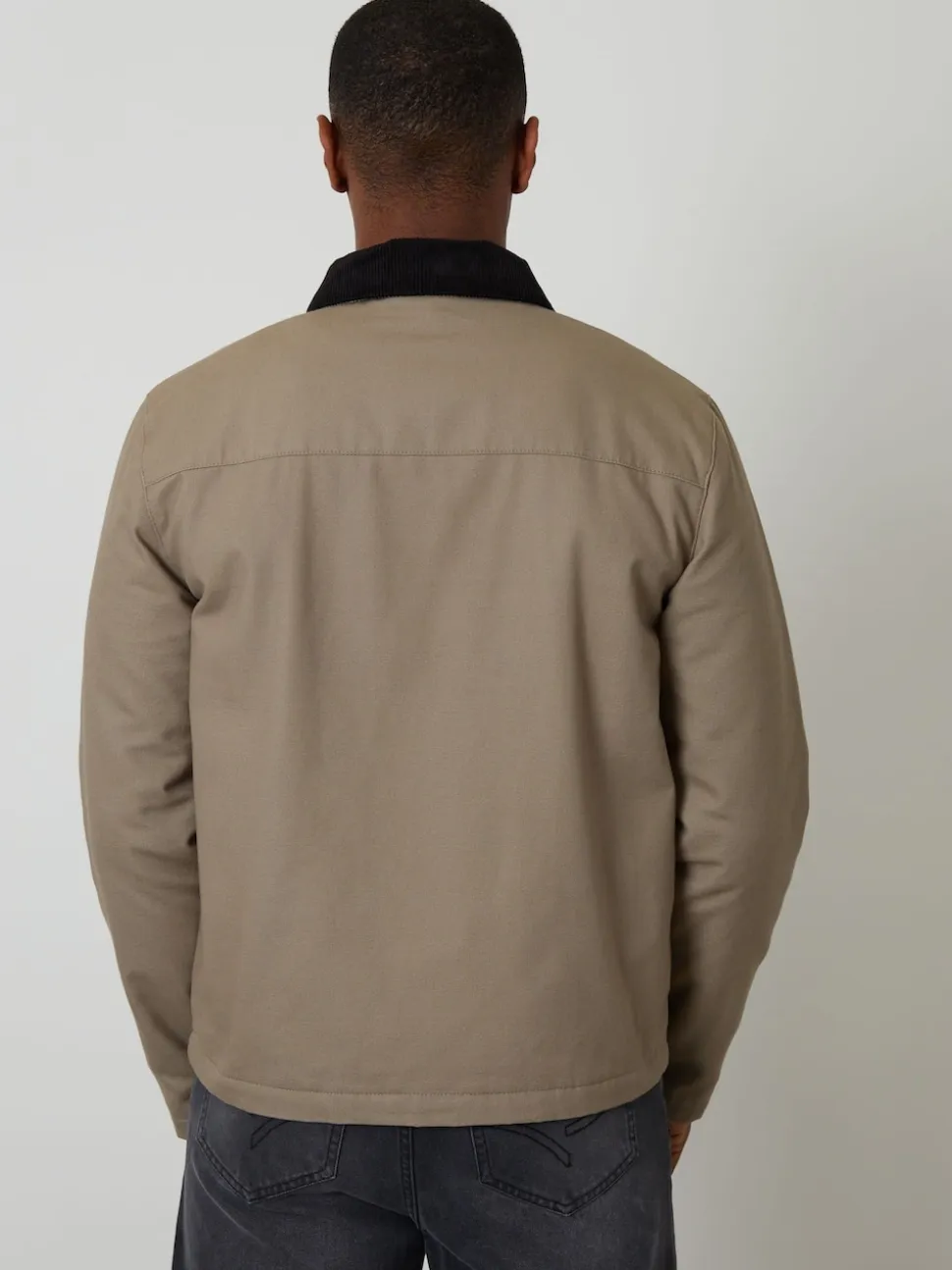 Threadbare Brown Zip Through Lightweight Jacket With Quilting