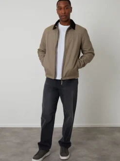 Threadbare Brown Zip Through Lightweight Jacket With Quilting