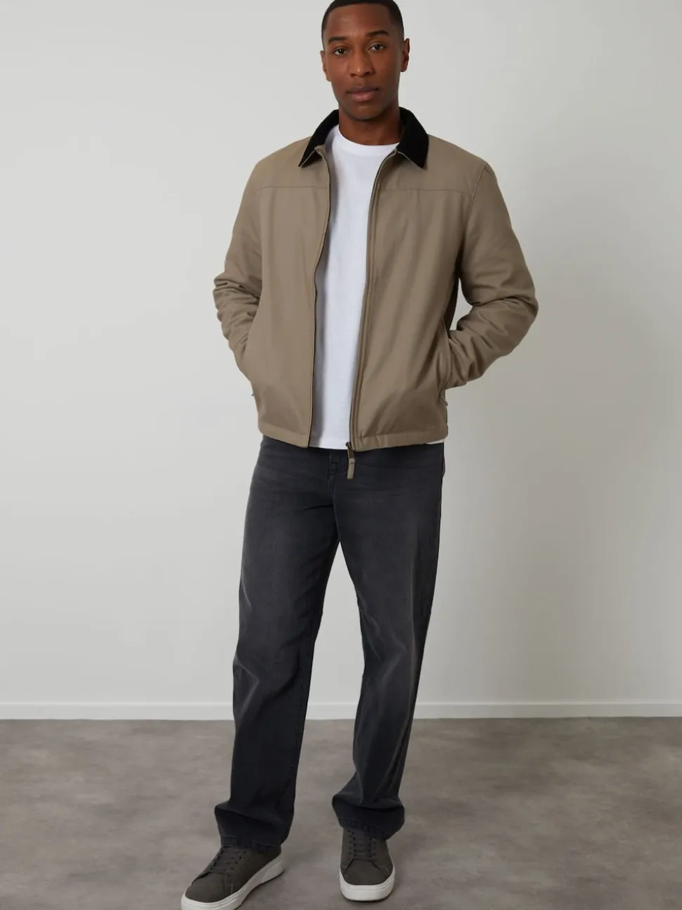 Threadbare Brown Zip Through Lightweight Jacket With Quilting