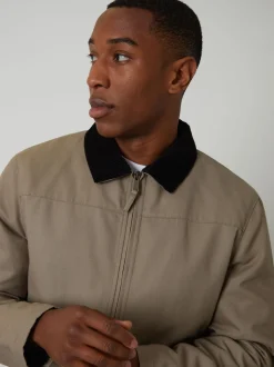 Threadbare Brown Zip Through Lightweight Jacket With Quilting