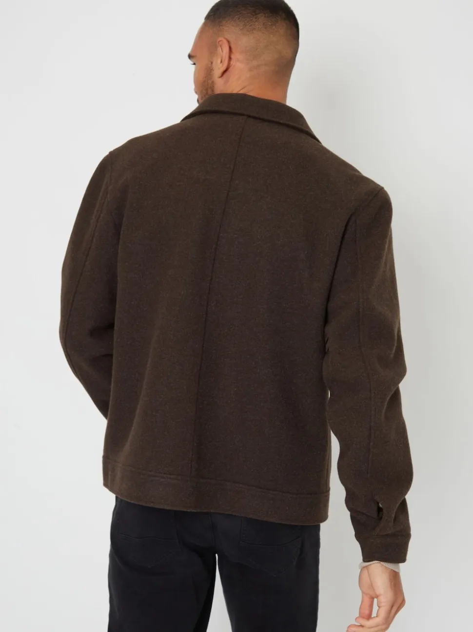 Threadbare Chocolate Brown Brushed Button Up Shacket