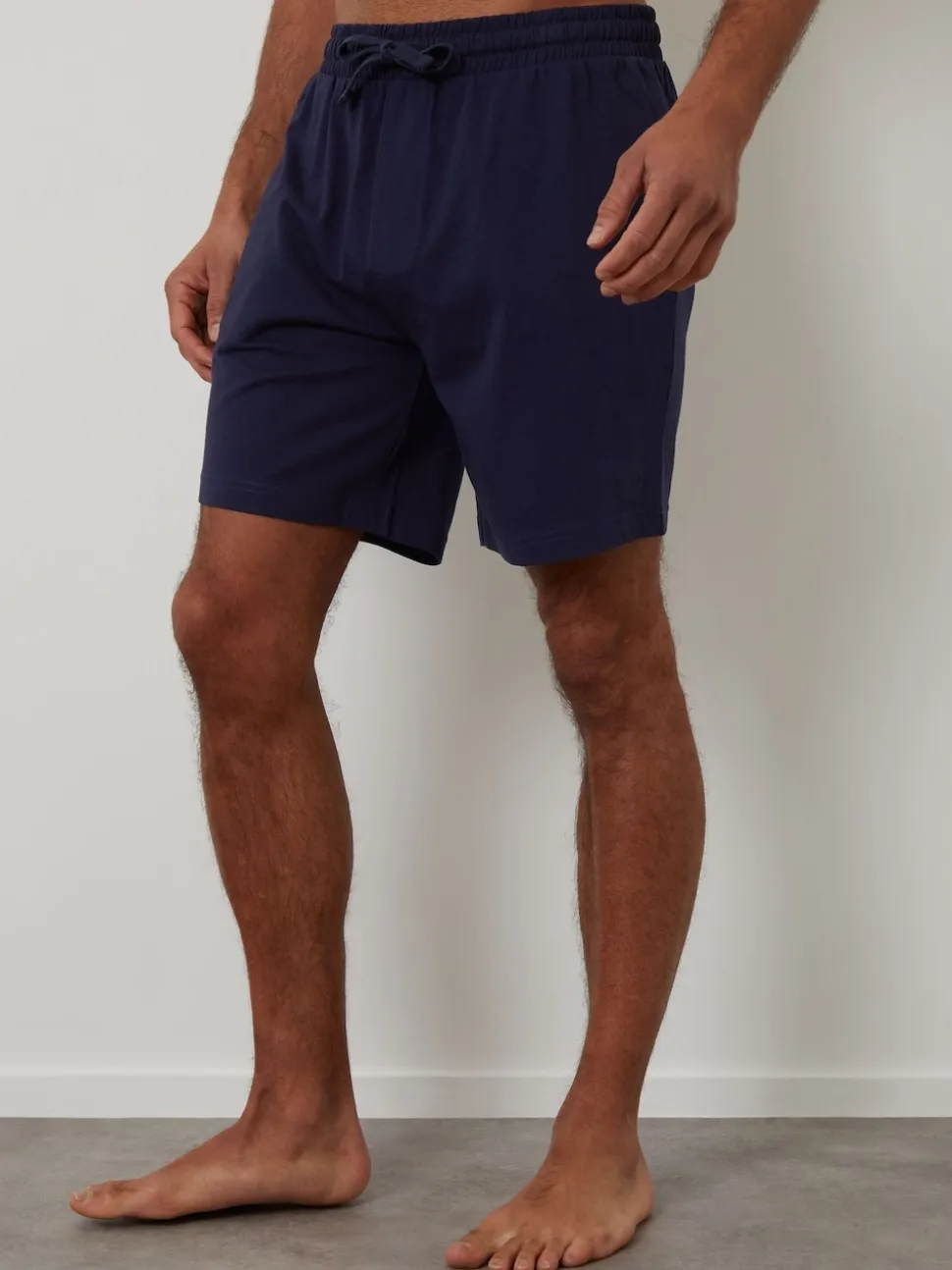 Threadbare Cream/Blue Lounge Shorts 2 Pack