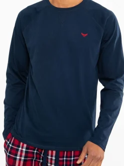 Threadbare Dark Blue Blend Long Sleeve Pyjamas Set