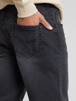 Threadbare Dark Grey Straight Fit Jeans With Stretch