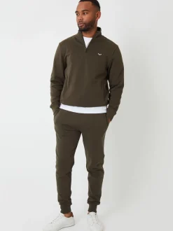 Threadbare Green Cotton Blend Joggers