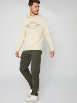 Threadbare Green Cotton Cargo Trousers With Stretch