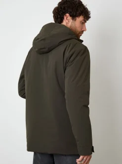 Threadbare Green Showerproof Padded Hooded Coat