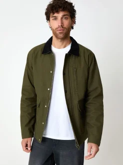 Threadbare Green Twill Lightweight Jacket