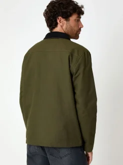 Threadbare Green Twill Lightweight Jacket
