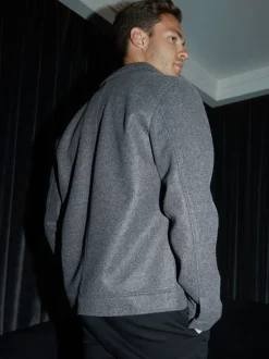 Threadbare Grey Brushed Button Up Shacket