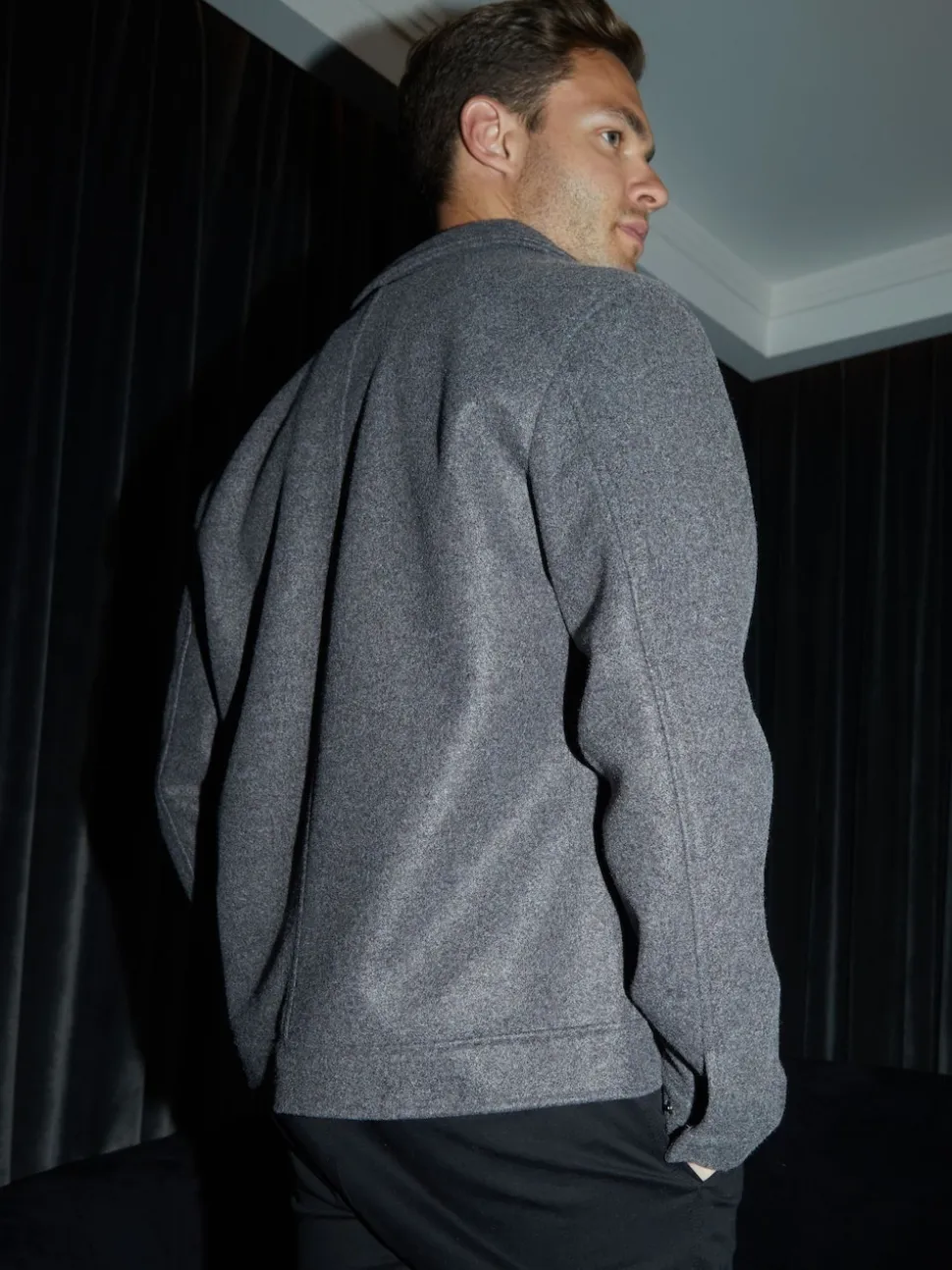 Threadbare Grey Brushed Button Up Shacket