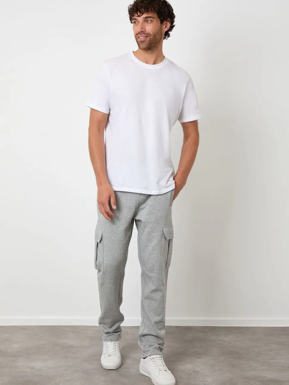 Threadbare Grey Cargo Joggers