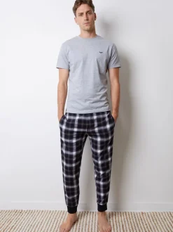 Threadbare Grey Check Pyjamas Set