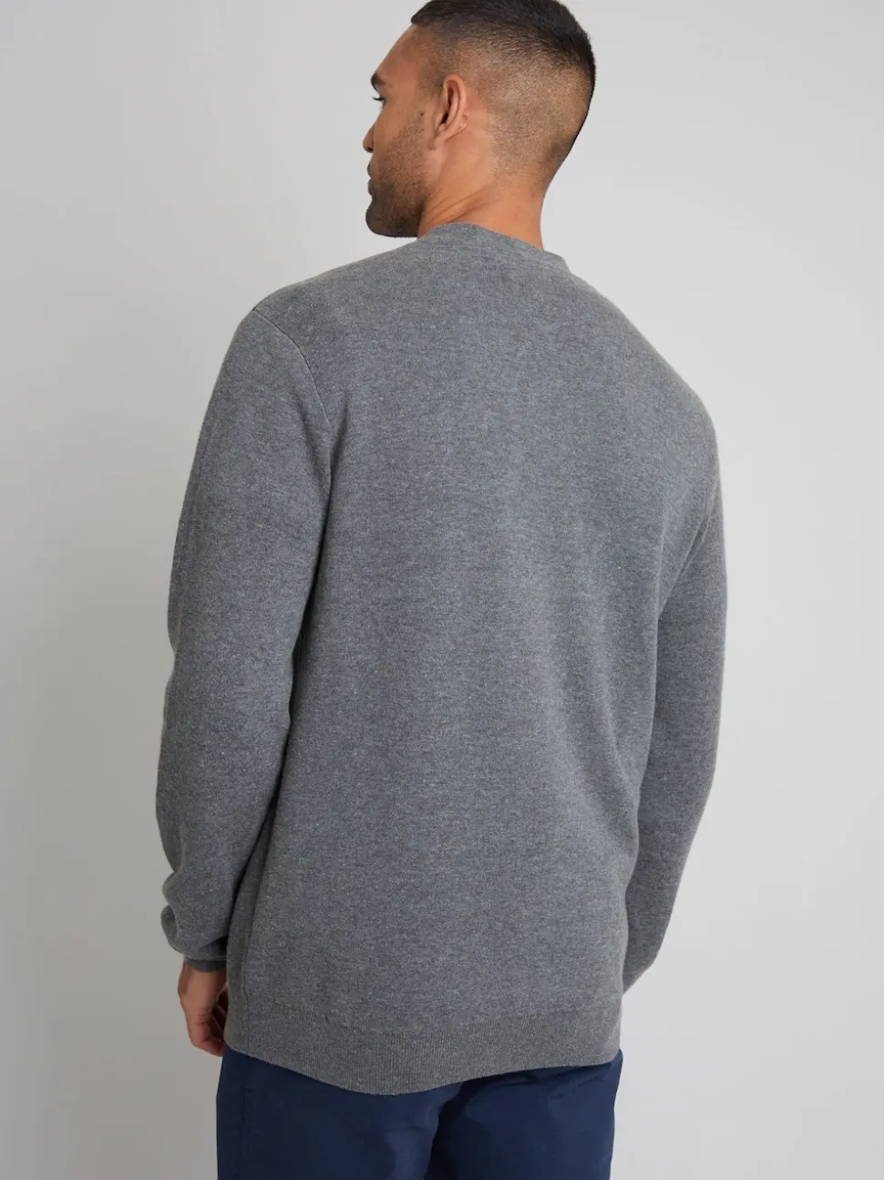 Threadbare Grey Cotton Blend Knitted Cardigan