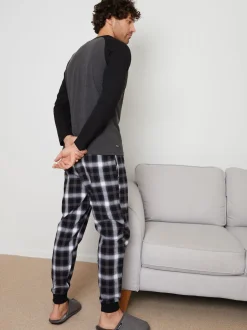 Threadbare Grey Cotton Pyjamas Set
