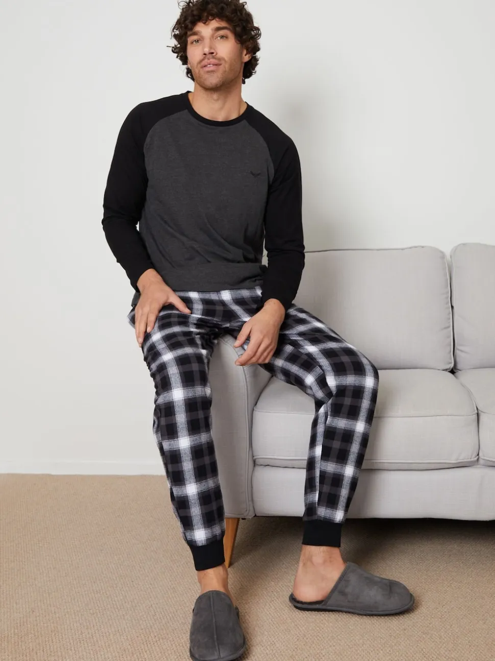 Threadbare Grey Cotton Pyjamas Set