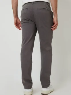 Threadbare Grey Elasticated Waist Regular Fit Chino Trousers