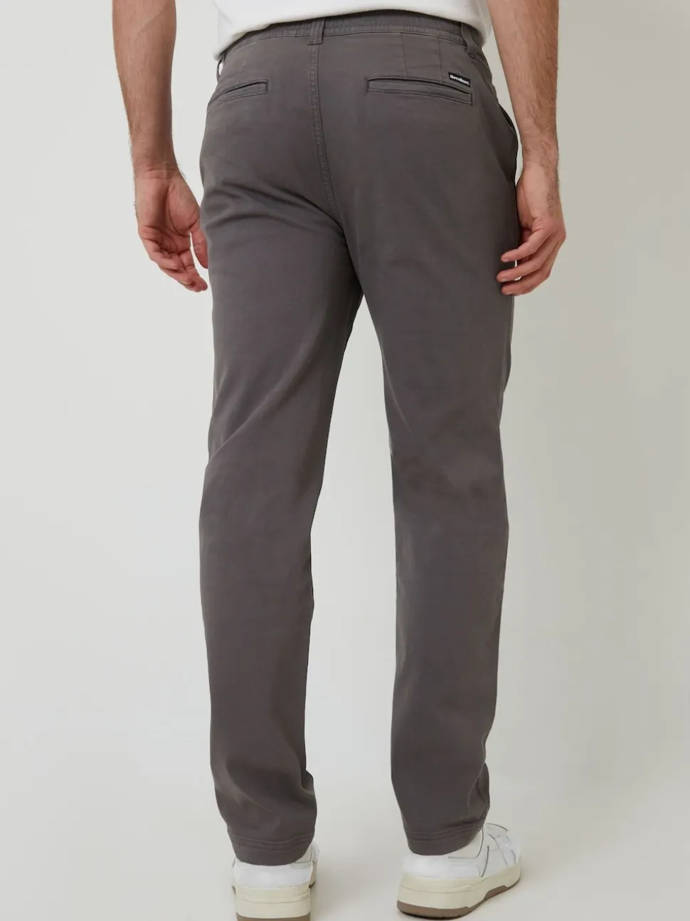 Threadbare Grey Elasticated Waist Regular Fit Chino Trousers