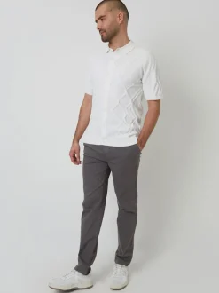 Threadbare Grey Elasticated Waist Regular Fit Chino Trousers