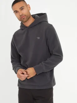 Threadbare Grey Microfleece Overhead Hoodie