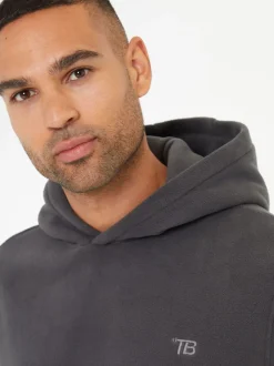 Threadbare Grey Microfleece Overhead Hoodie