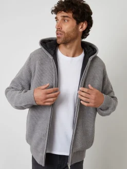 Threadbare Grey Padded Knitted Jacket
