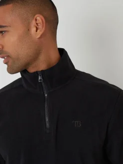 Threadbare Grey Quarter Zip Microfleece Sweatshirts 2 Pack