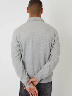 Threadbare Grey Quarter Zip Collared Sweatshirt