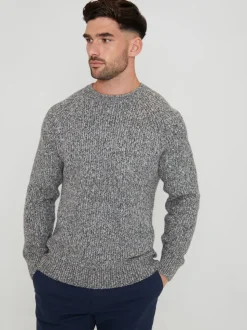 Threadbare Grey Raglan Sleeve Crew Neck Jumper