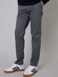 Threadbare Grey Regular Fit Chino Trousers with Stretch