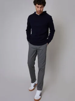 Threadbare Grey Regular Fit Chino Trousers with Stretch
