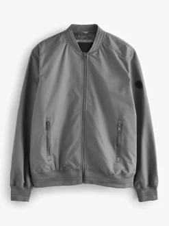 Threadbare Grey Showerproof Classic Bomber Jacket