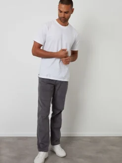 Threadbare Grey Straight Leg Stretch Corduroy Trousers