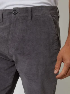Threadbare Grey Straight Leg Stretch Corduroy Trousers