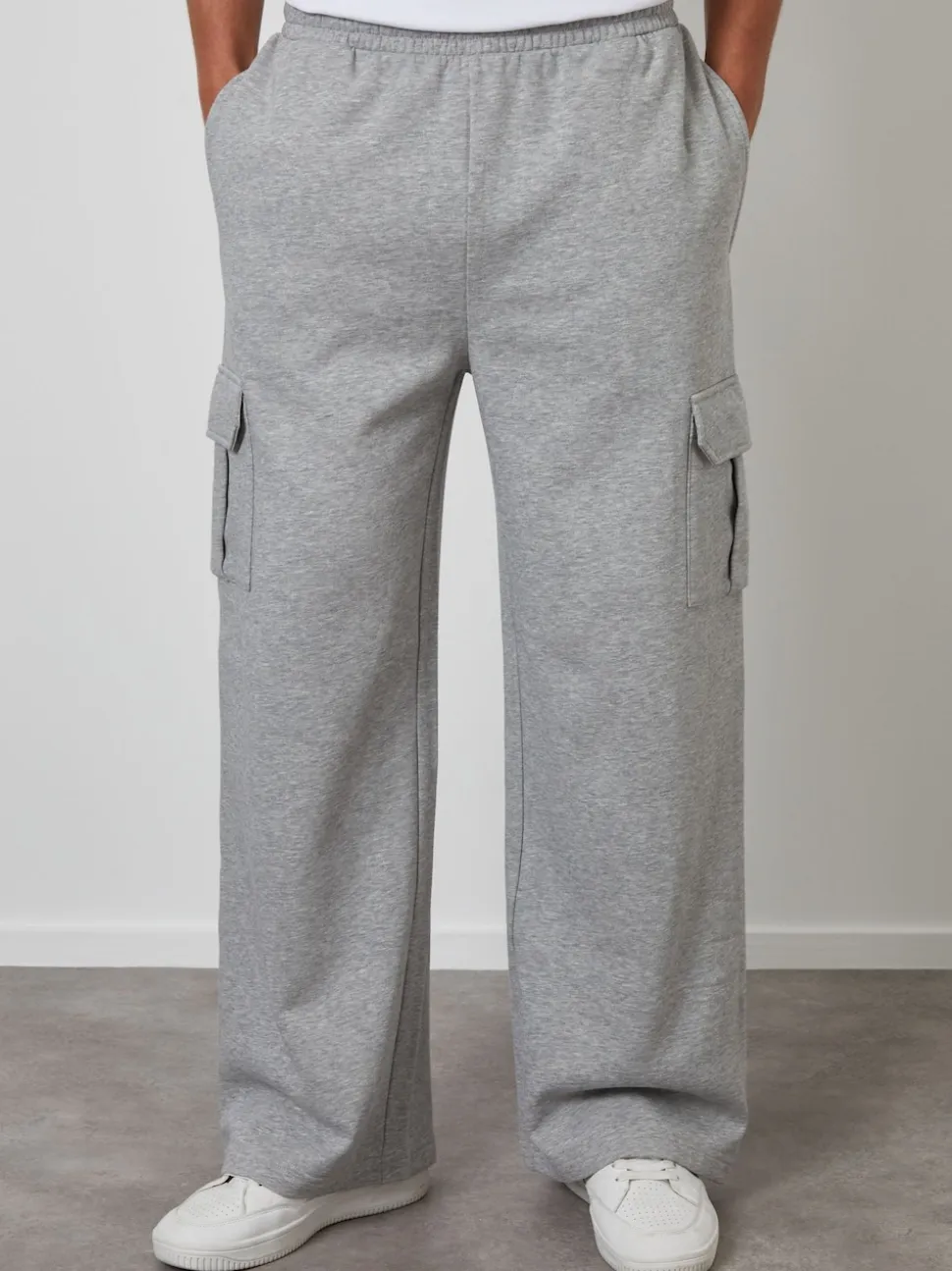 Threadbare Grey Wide Leg Cargo Joggers