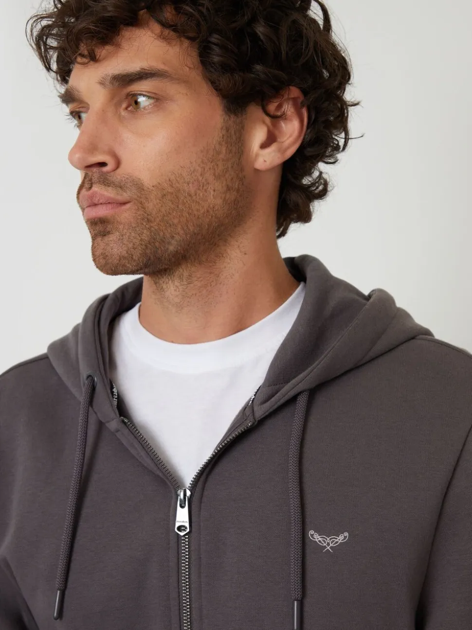 Threadbare Grey Zip Through Hoodie