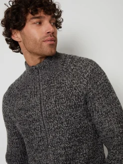 Threadbare Grey Zip Up Cardigan