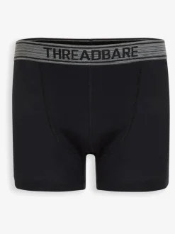 Threadbare Grey/Black Hipster Fit Boxer Shorts 3 Pack