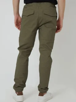 Threadbare Khaki Jogger Style Drawcord Trousers