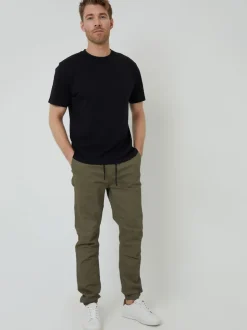 Threadbare Khaki Jogger Style Drawcord Trousers