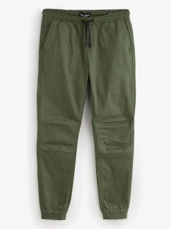 Threadbare Khaki Jogger Style Drawcord Trousers