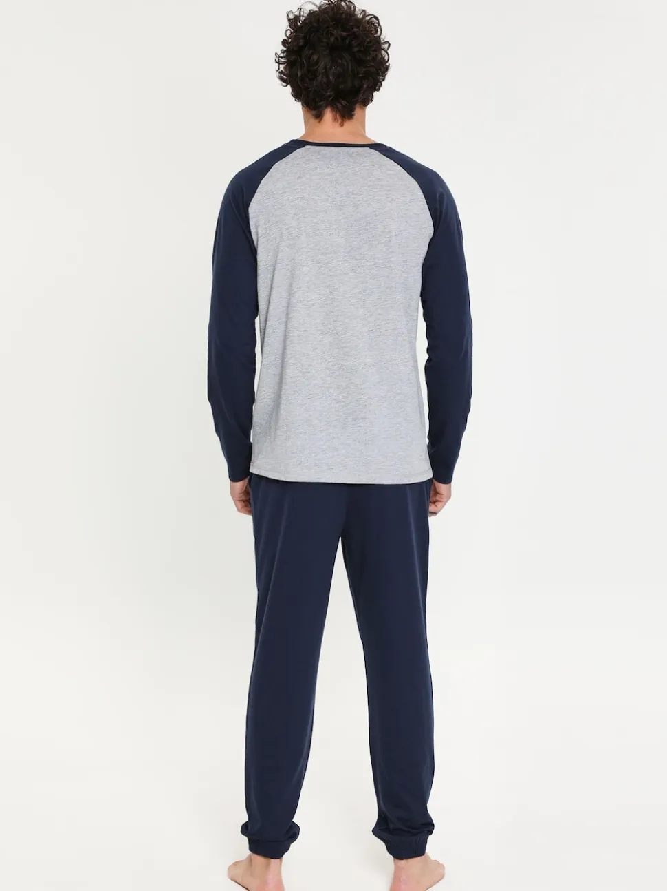 Threadbare Light Blue Blend Long Sleeve Pyjamas Set