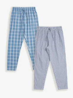 Threadbare Light Blue Cotton Lounge Joggers 2 Pack