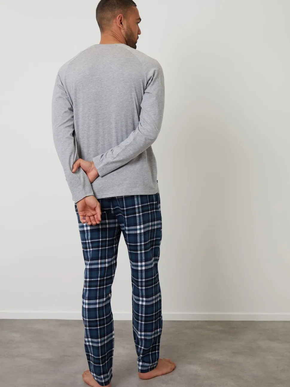 Threadbare Light Grey Blend Long Sleeve Pyjamas Set