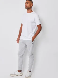 Threadbare Light Grey Cotton Blend Joggers