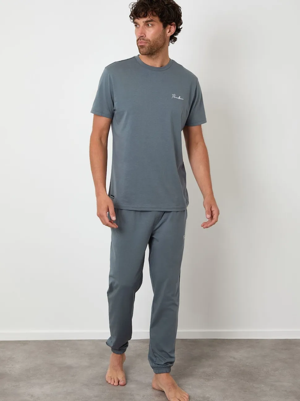 Threadbare Light Grey Pyjamas Set