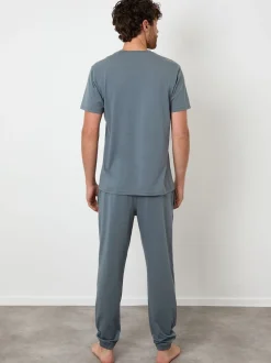 Threadbare Light Grey Pyjamas Set