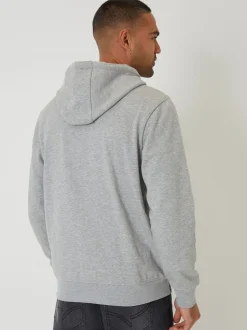 Threadbare Light Grey Zip Through Hoodie