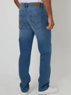 Threadbare Light Wash Straight Fit Jeans With Stretch